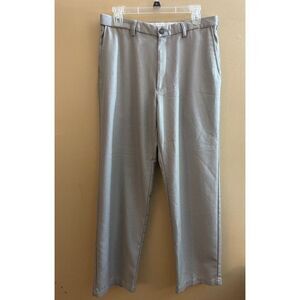 Haggar Men’s Flat Front Grey Dress Pants 32x32
